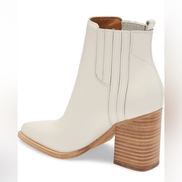 Marc Fisher Oshay White Western Leather Bootie